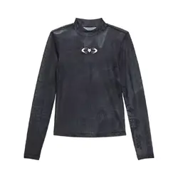 Womens Image Cosmo Mesh Long Sleeve Top